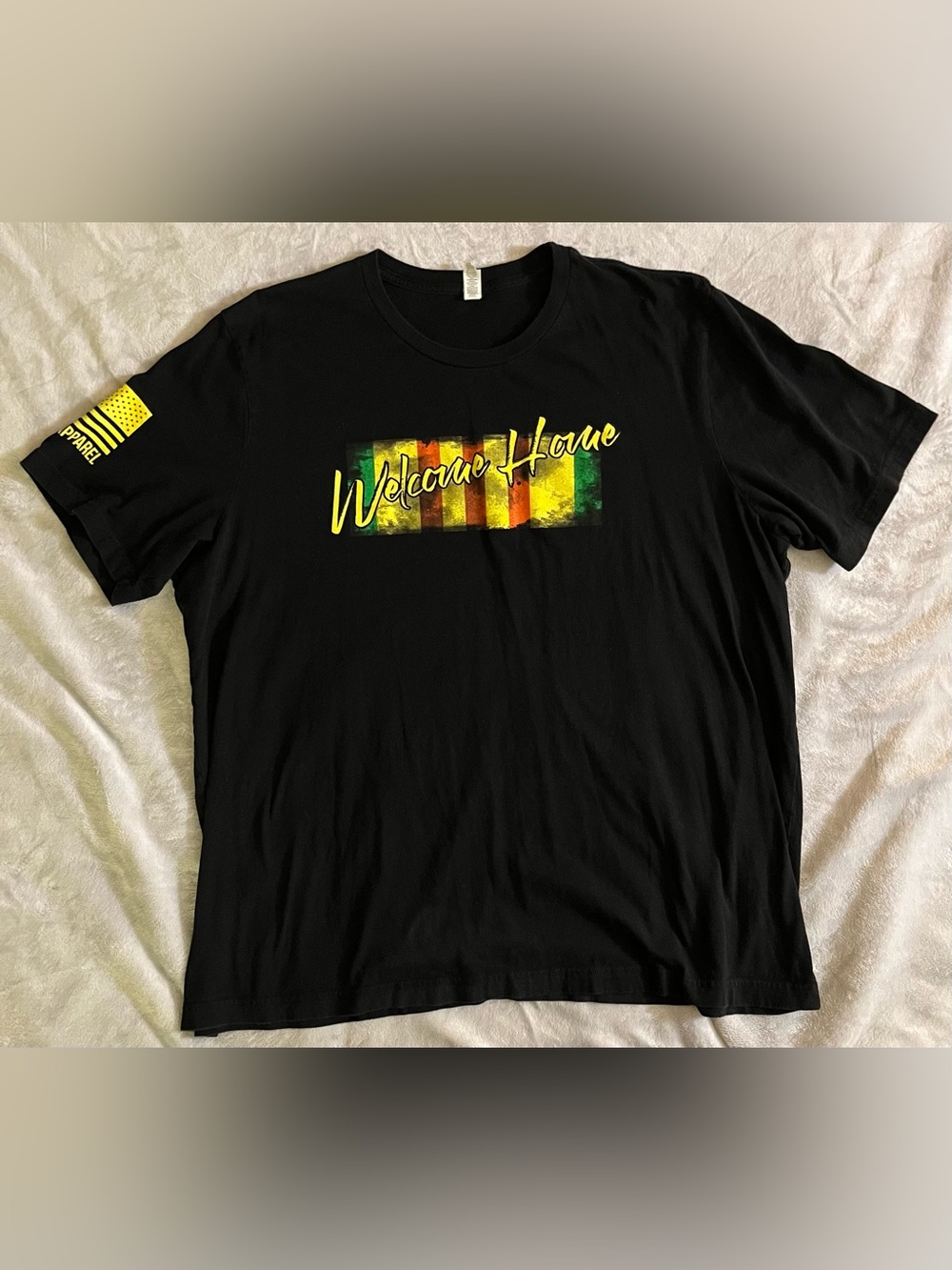 Nine Line Apparel Shirt Mens 3XL Black Vietnam Veteran Flag Welcome Home Tee 3X